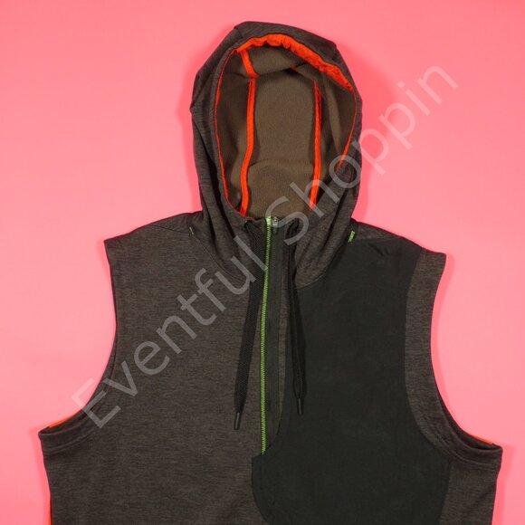 Nike Hoodie Mens Medium Gray Vest Therma Dri Fit Clash Half Zip Pullover - Picture 1 of 8